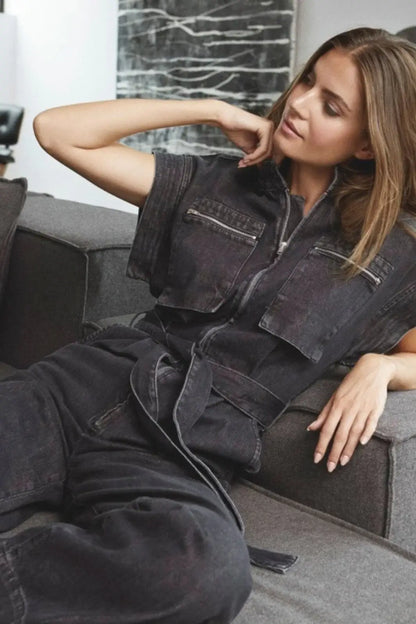 PancyCC Zip LL Jumpsuit - Black