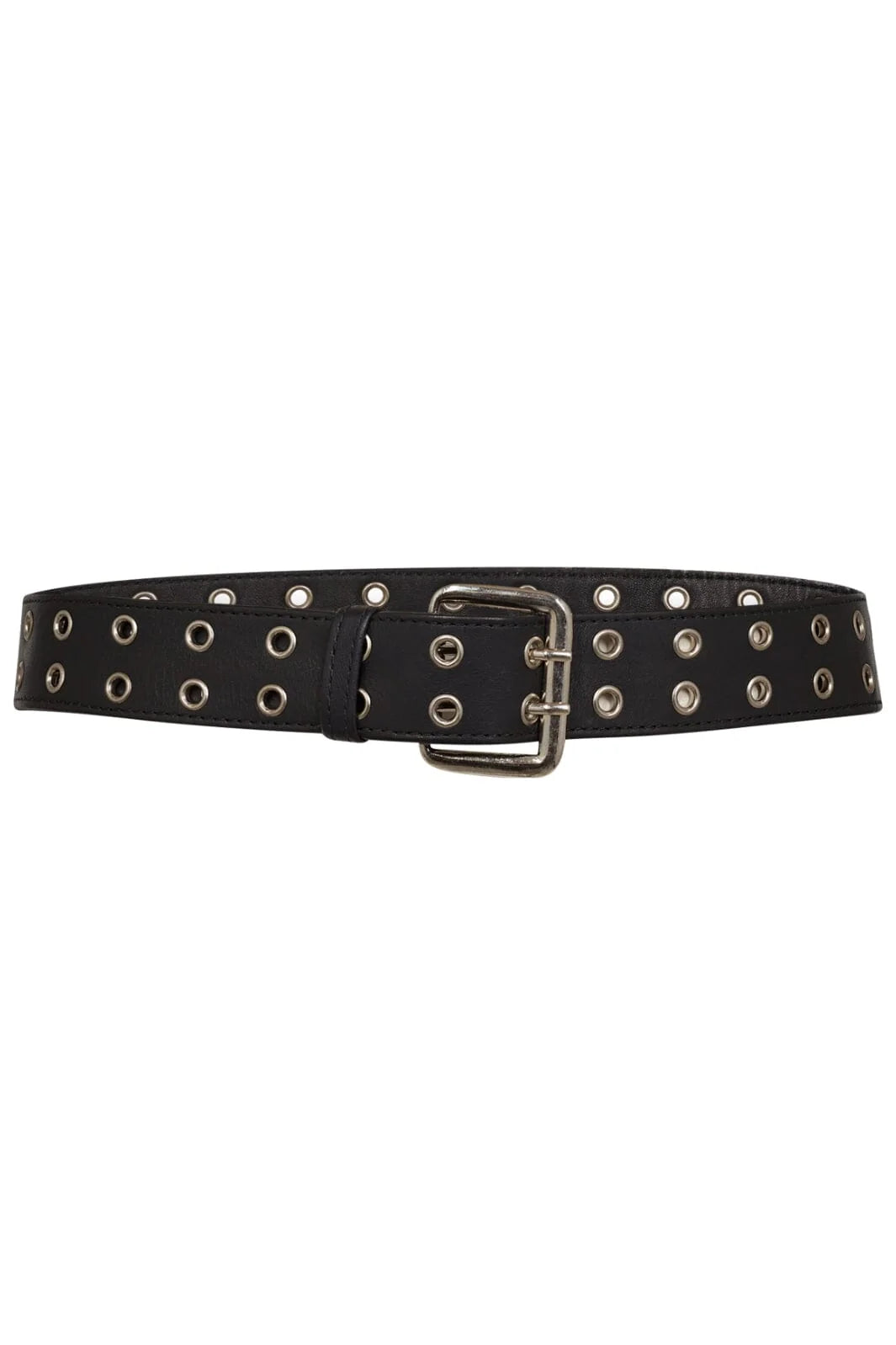 PhoebeCC Leather eyelet Belt - Black