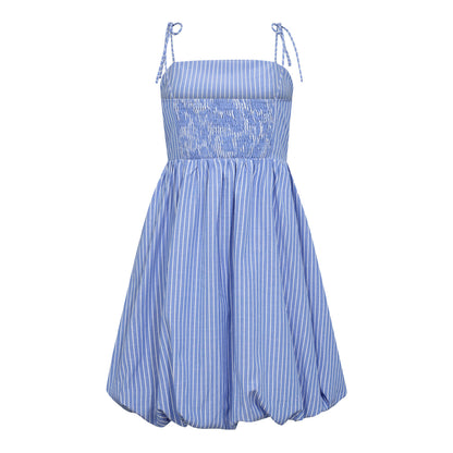 TeaCC Stripe Balloon Dress - Blue