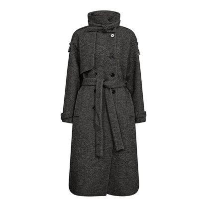 TillaCC langer Mantel - Schwarz