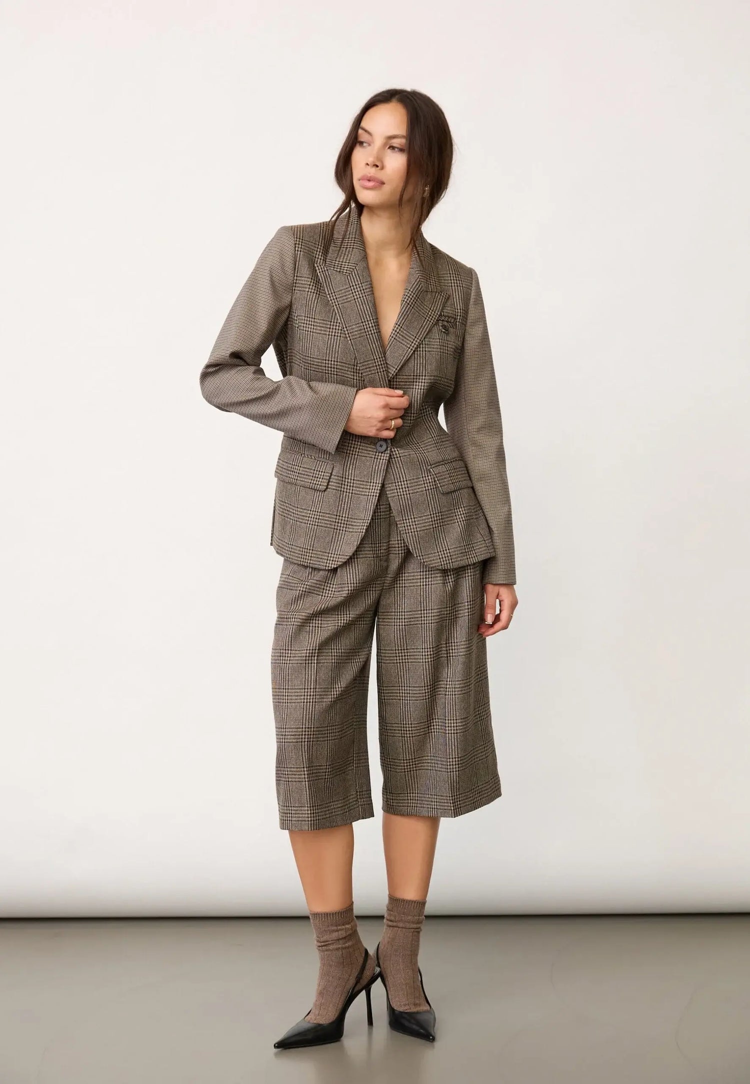 VeyaCC taillierter Blazer - Braun