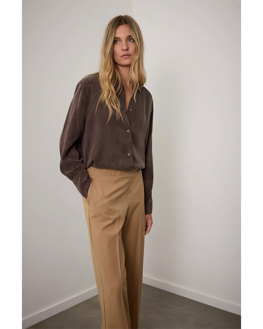 Carmelia Pants Melange Solead Laminato - Caramel