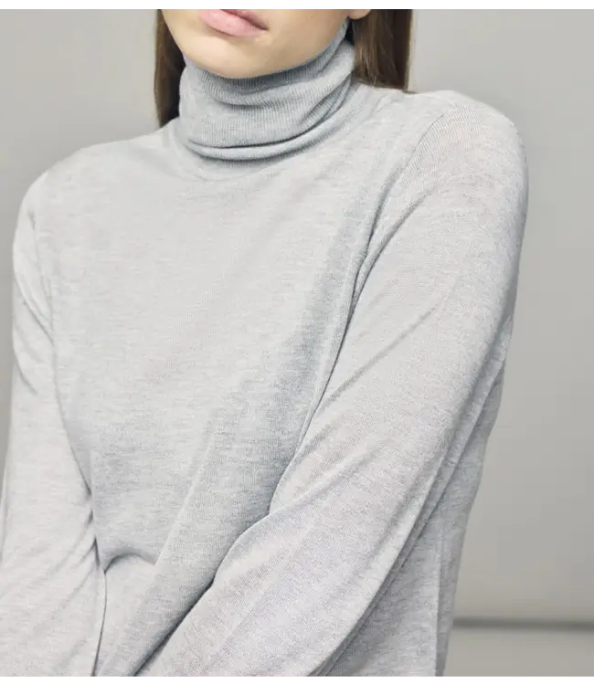 Tamar pullover rollneck Is - grey melange