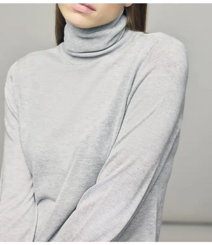 Tamar pullover rollneck Is - grey melange