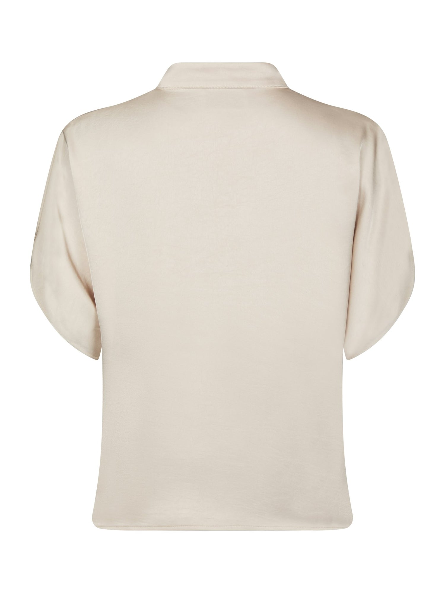 Anelle Heavy Sateen Blouse - Pearl