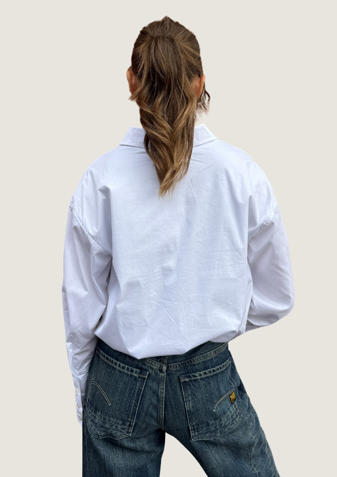 Cuff Balloon Shirt - White