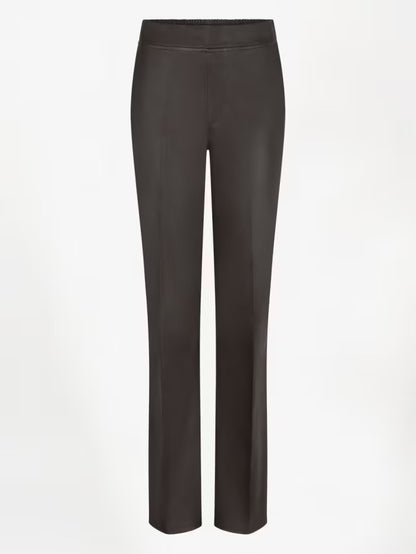Lova Stretch Leather Pants - Espresso Brown