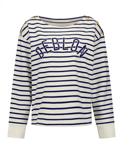 Letitia striped sweater - Pearl Navy