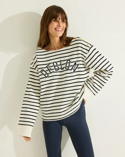Letitia striped sweater - Pearl Navy