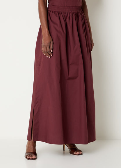 Gisole Maxi Shirt - Cacao Berry