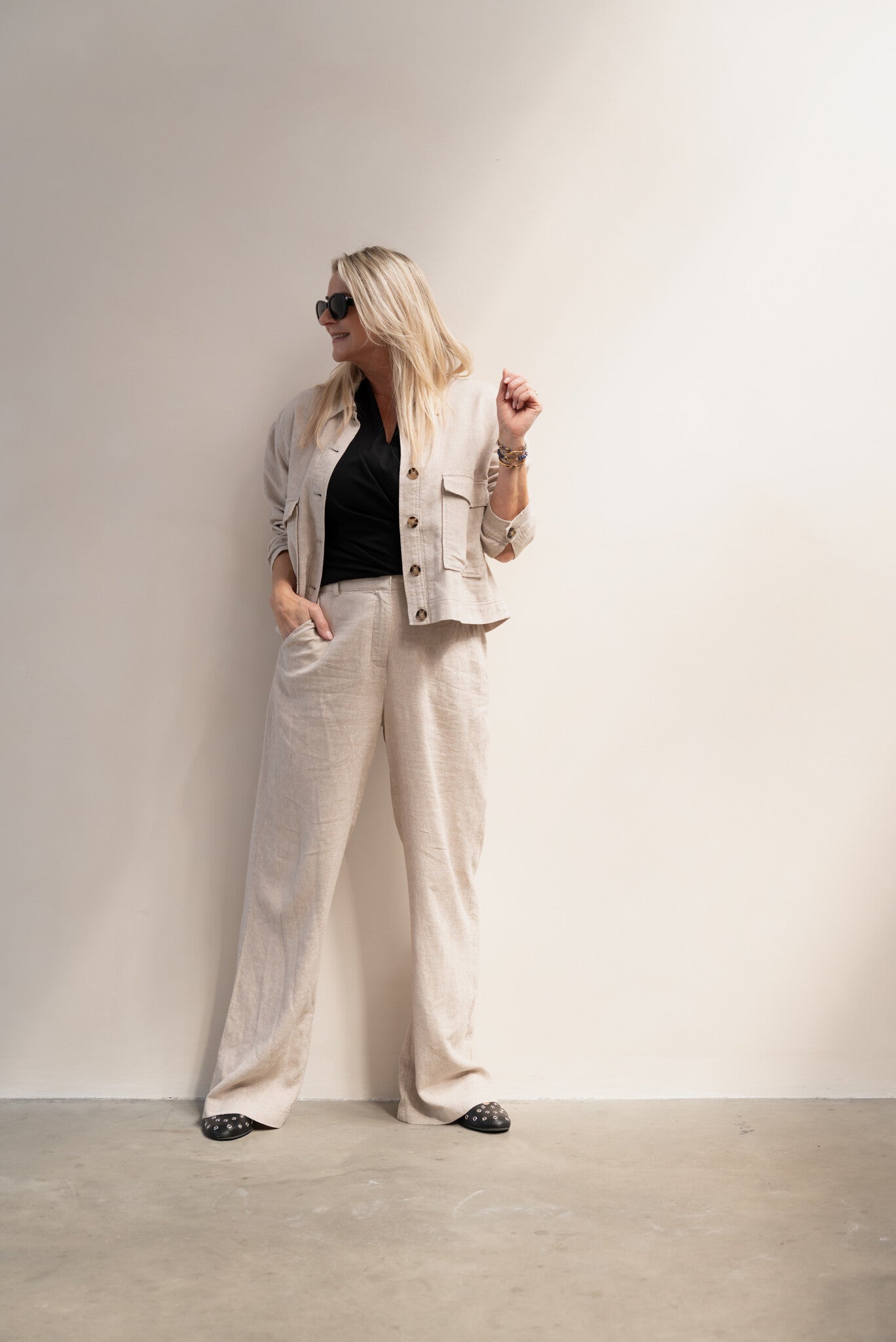 Ecru Linen Look