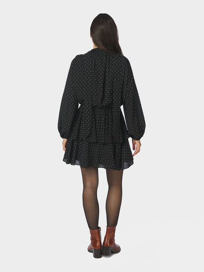 Nielle Dot Dress - Black