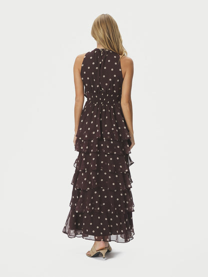 Marli Big Dot Dress - Brown