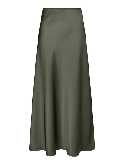 Vicky Heavy Sateen Skirt - Deep Green