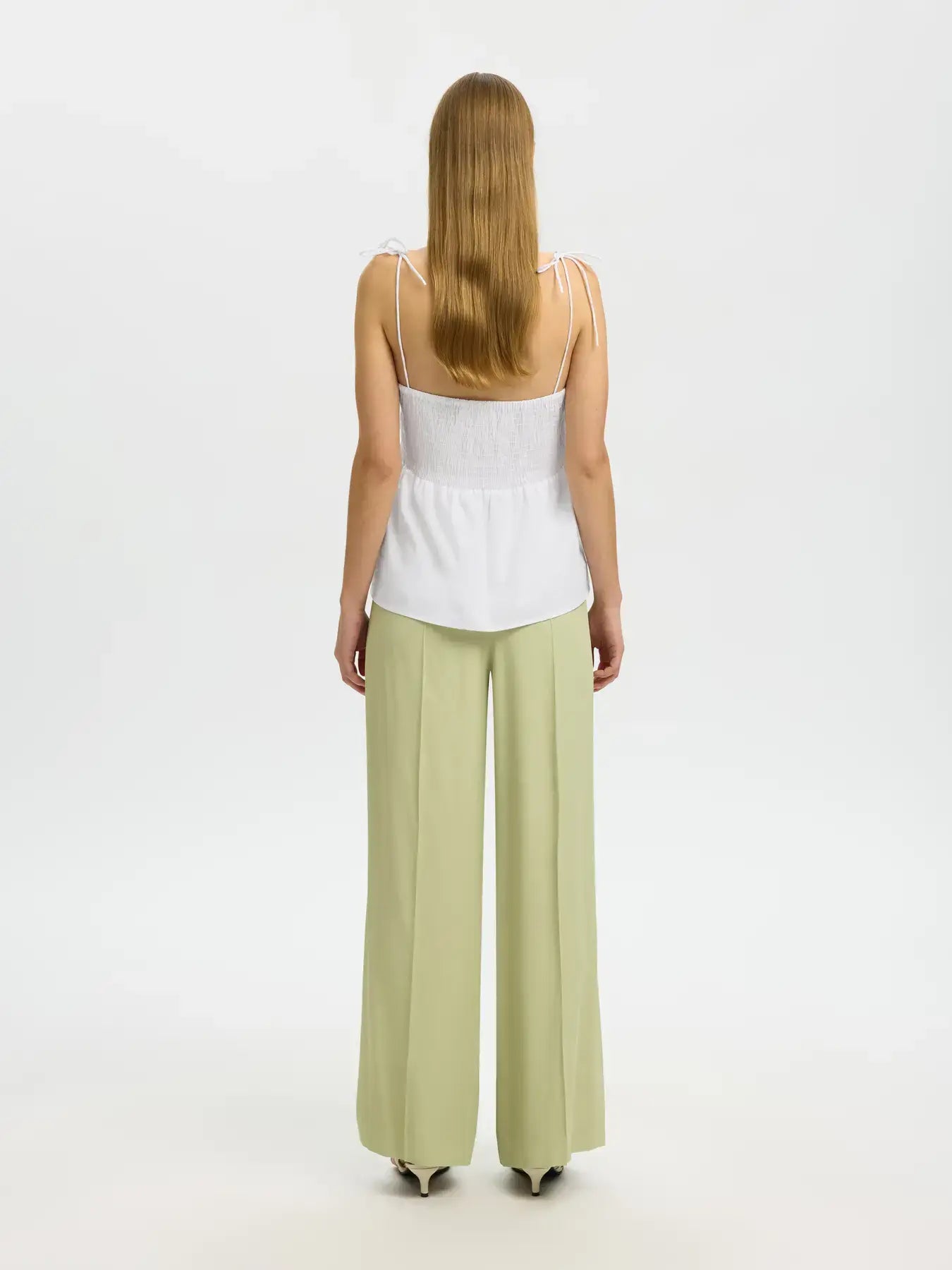 SLFdelia Strap Top B - Bright White