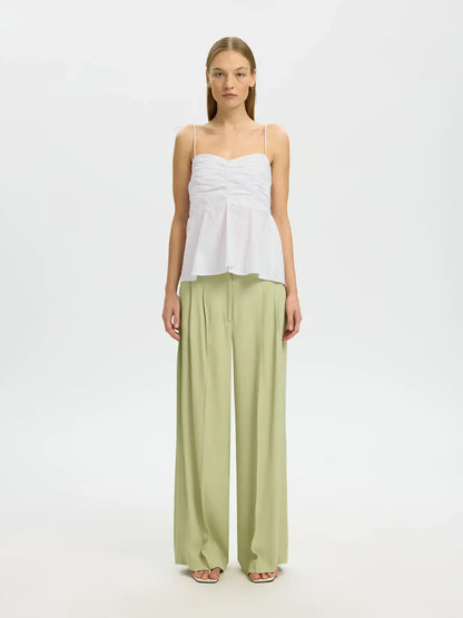 SLFdelia Strap Top B - Bright White