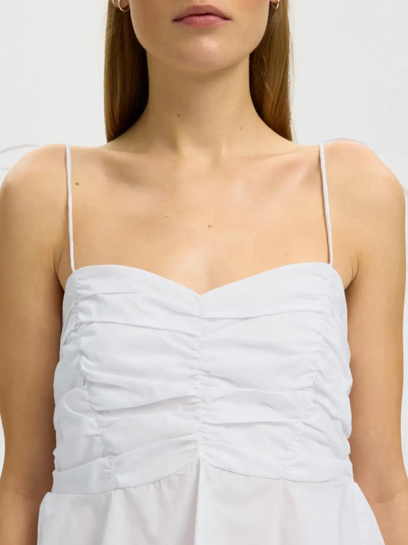SLFdelia Strap Top B - Bright White