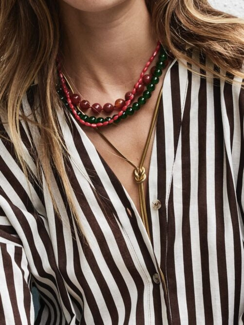 Gemstone Ketting Cognac