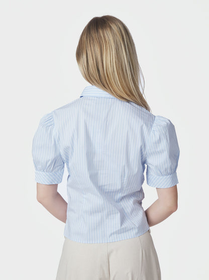 Frannie Soft Stripe Shirt - Light Blue