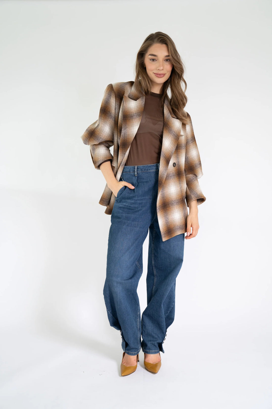 Elle Blazer - Check