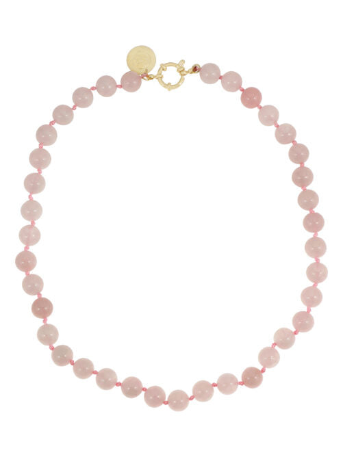 Gemstone ketting licht roze