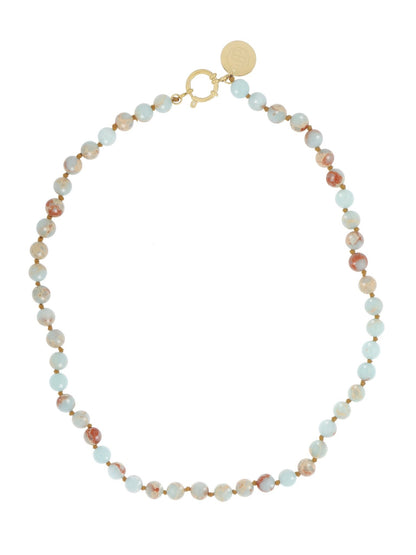 Gemstone ketting turquoise mêlée