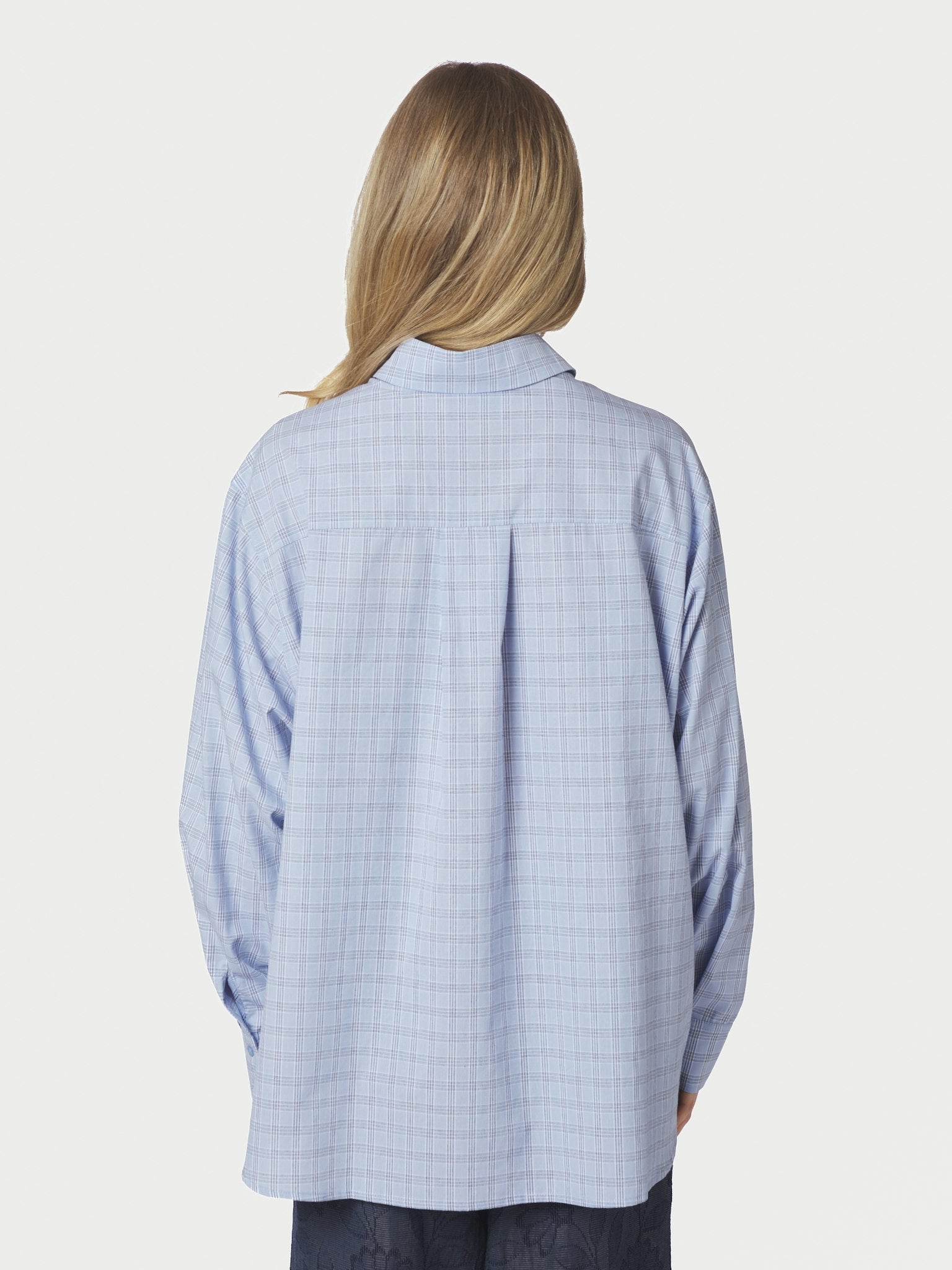 Dalma Triple Check Shirt - Light Blue