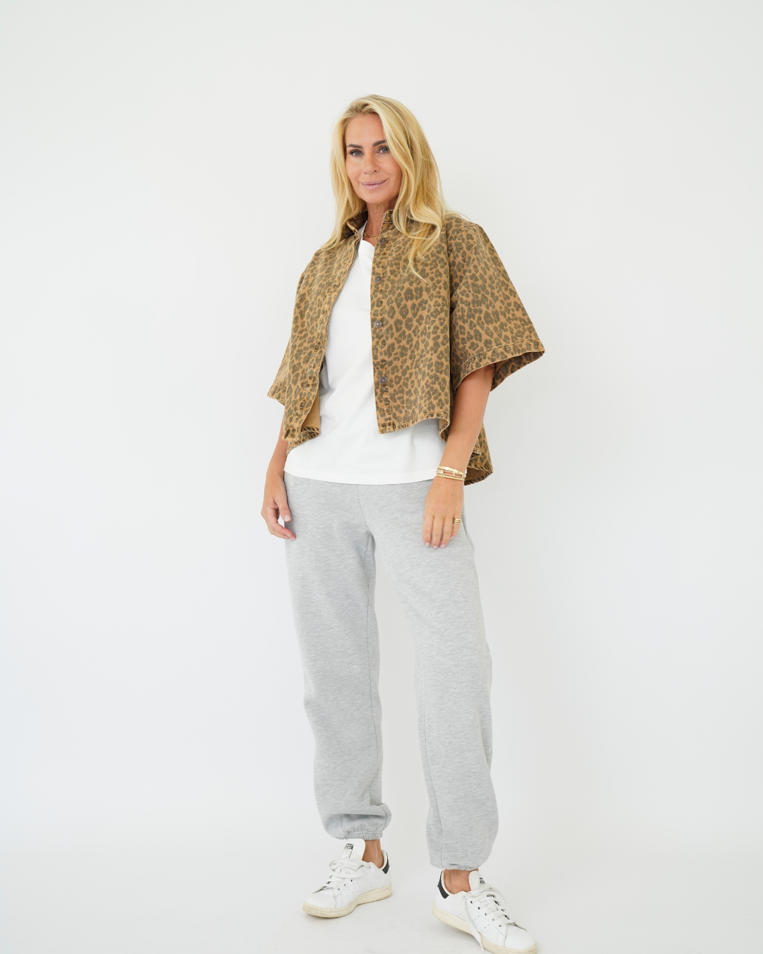 Alijah Leopard Denim - Leopard Denim