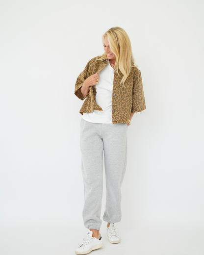 Alijah Leopard Denim - Leopard Denim