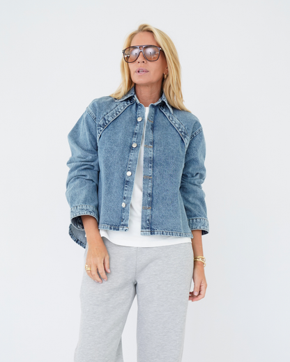 Lyon Denim Jacket - Denim Light Blue