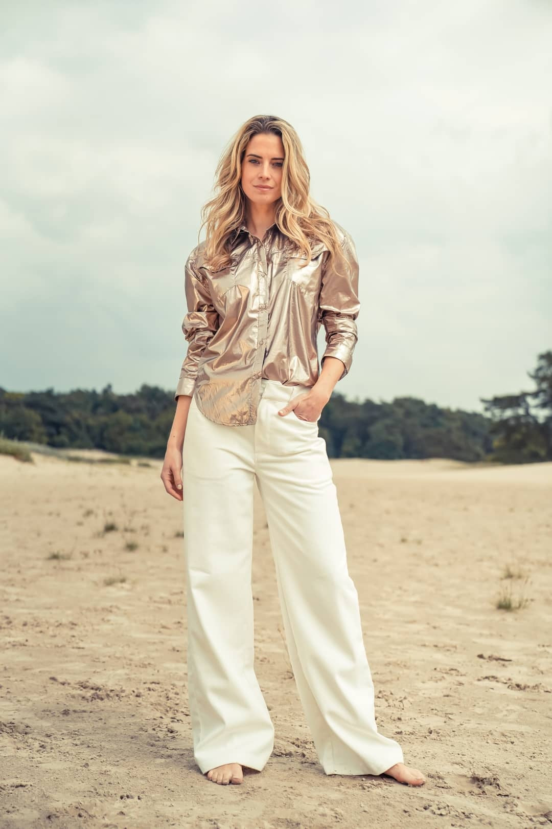 Griffith denim trouser - white denim