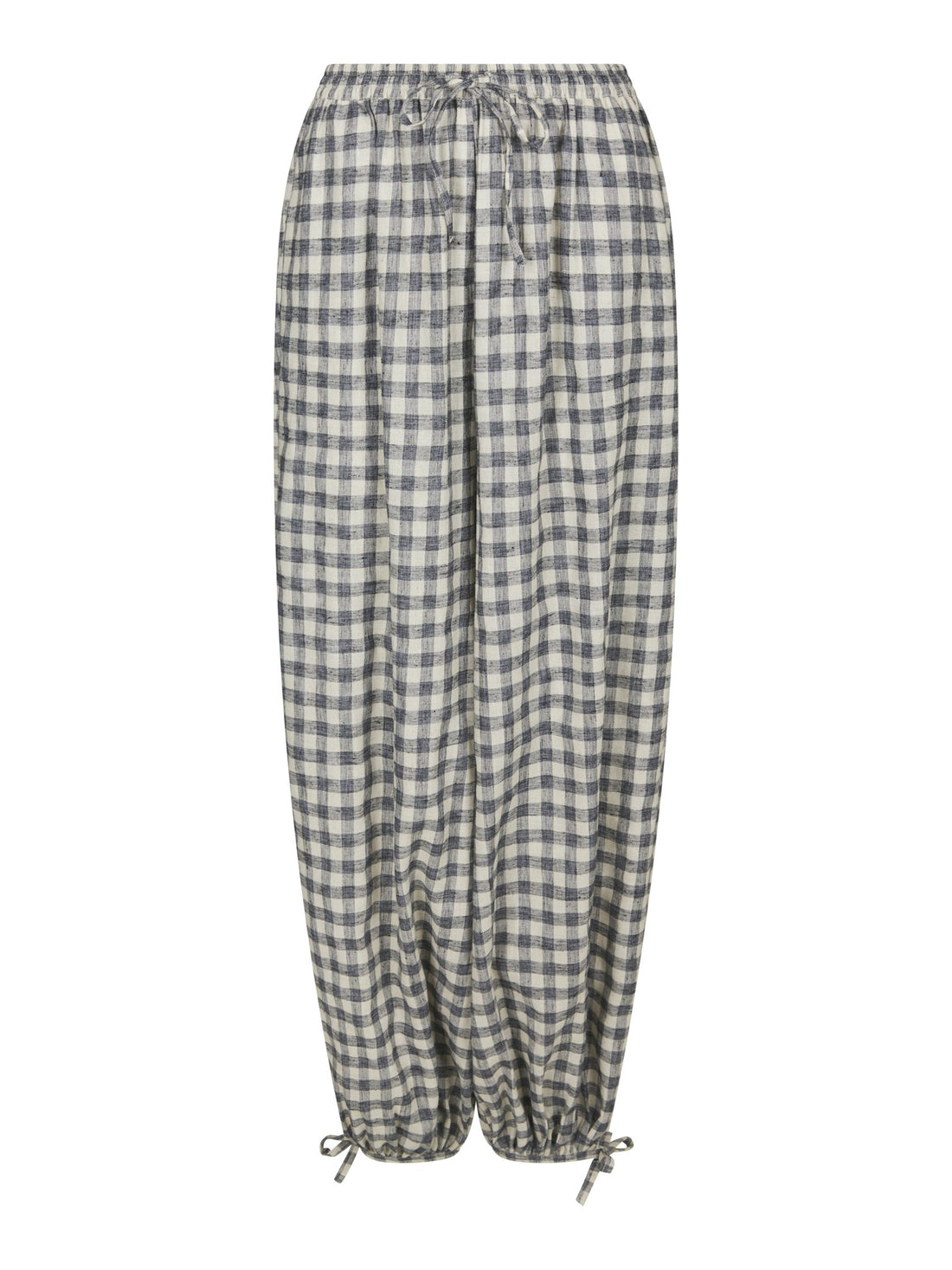 Roxane Balloon Check Pants - Black