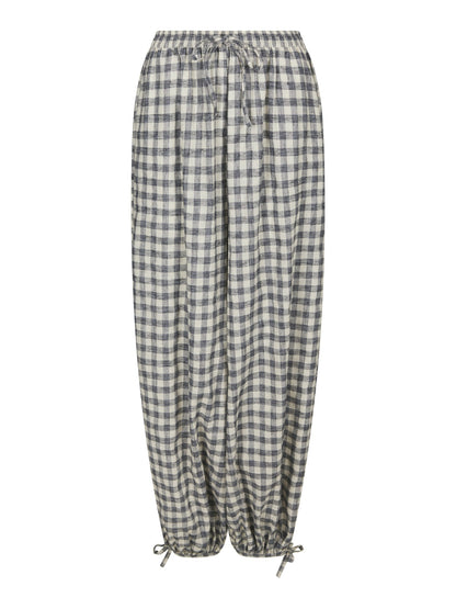 Roxane Balloon Check Pants - Black
