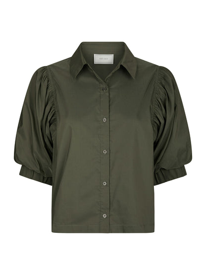 Etta Poplin Shirt - Army