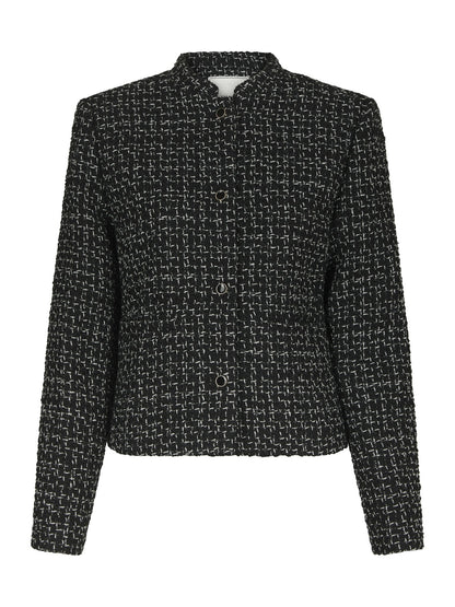Denisa Boucle Jacket - Black