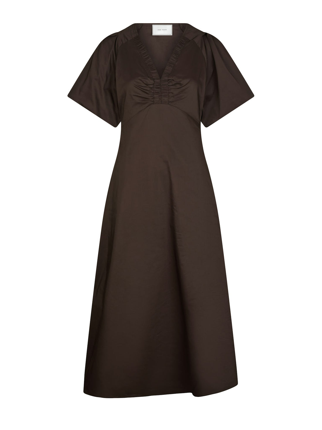 Illana Poplin Dress - Chocolate Brown