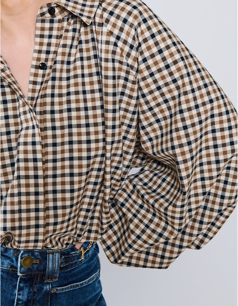 Bluse Somerset – Biscotti-Karo