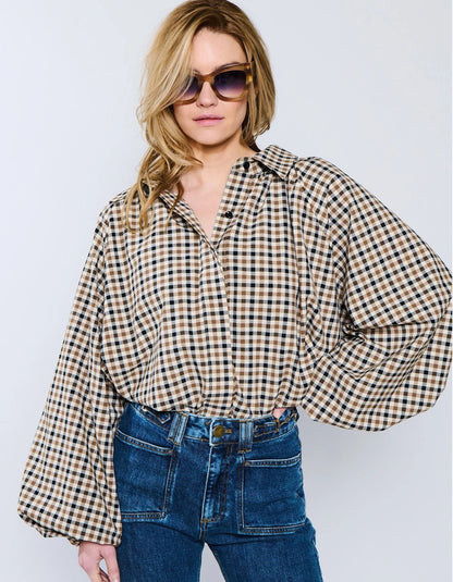 Bluse Somerset – Biscotti-Karo