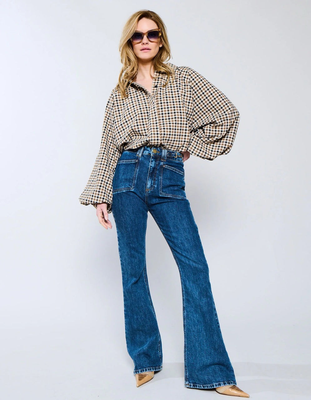 Bluse Somerset – Biscotti-Karo