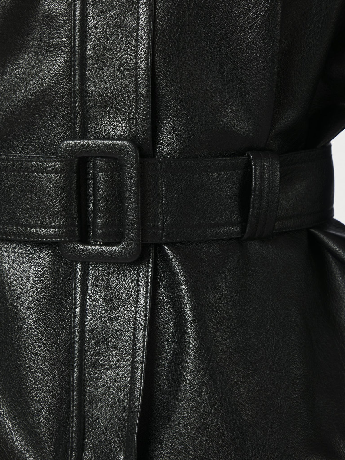 Jaclyn Faux Leather Jacket - Black