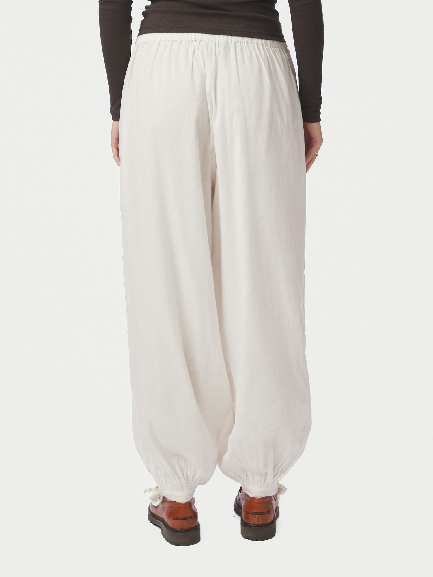 Elyse S Voile Balloon Pants - White
