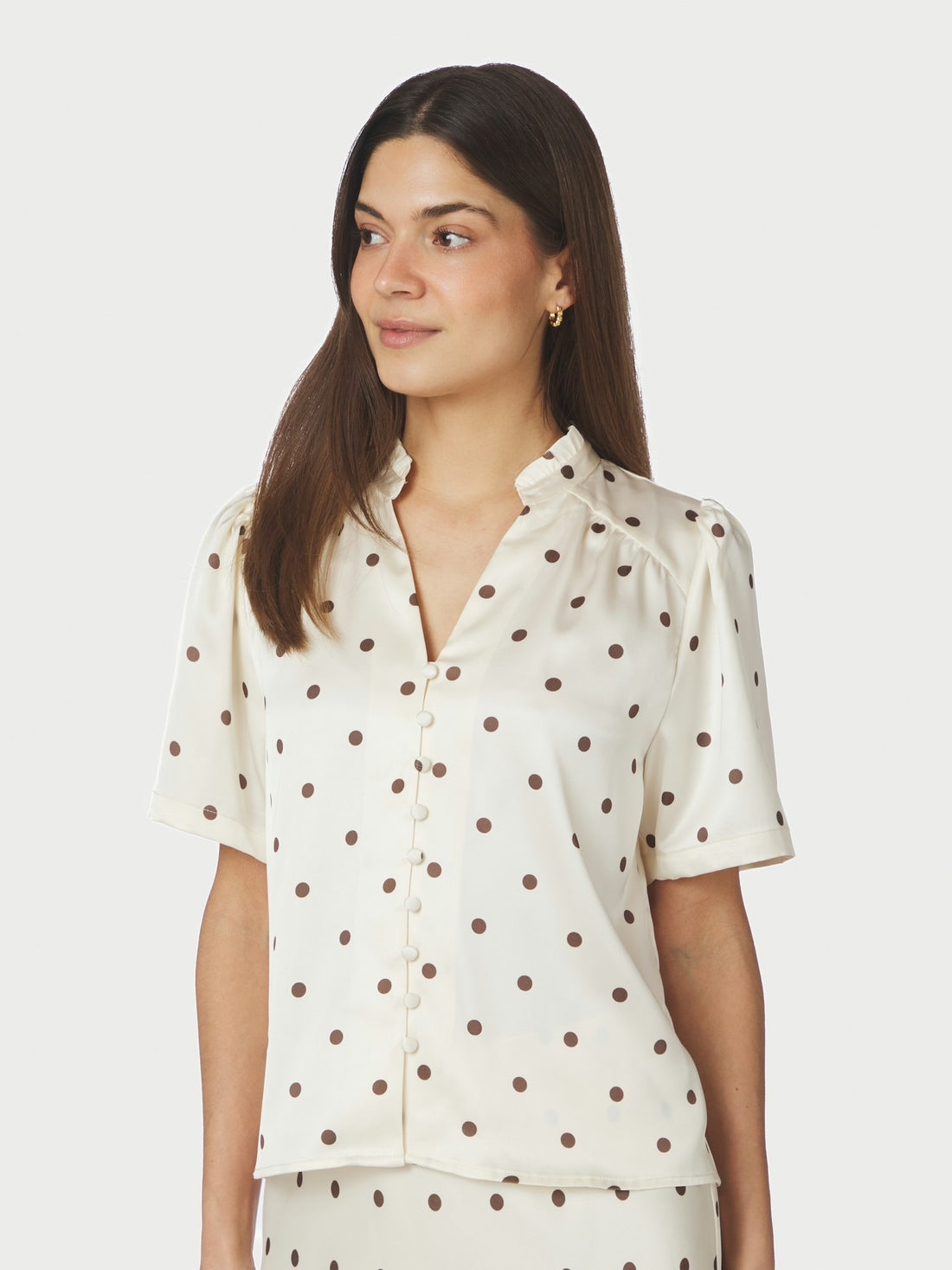Torana Dotted Blouse - Creme