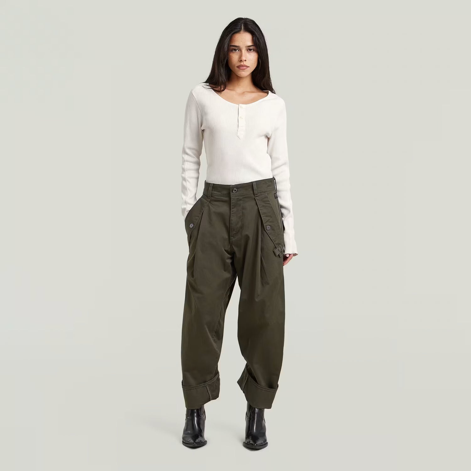 Jett 3D Boyfriend Cargo - Black Olive