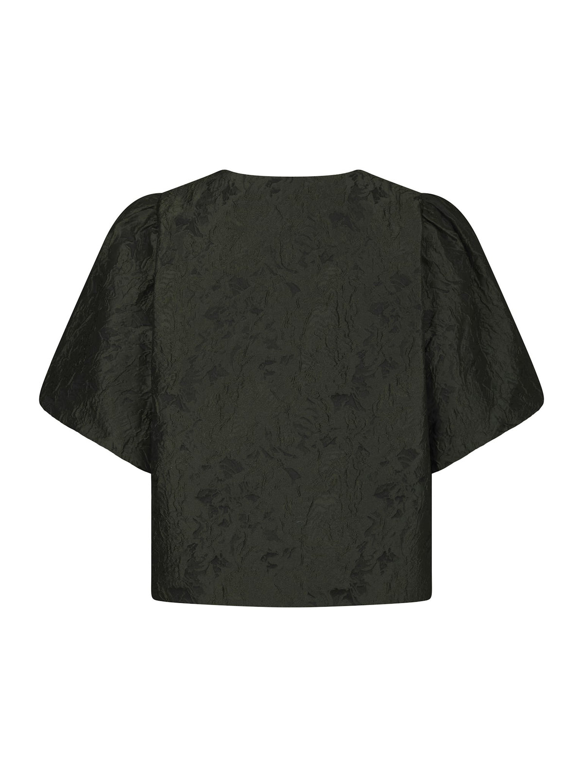 Aisa Brocade Blouse - Dark Green