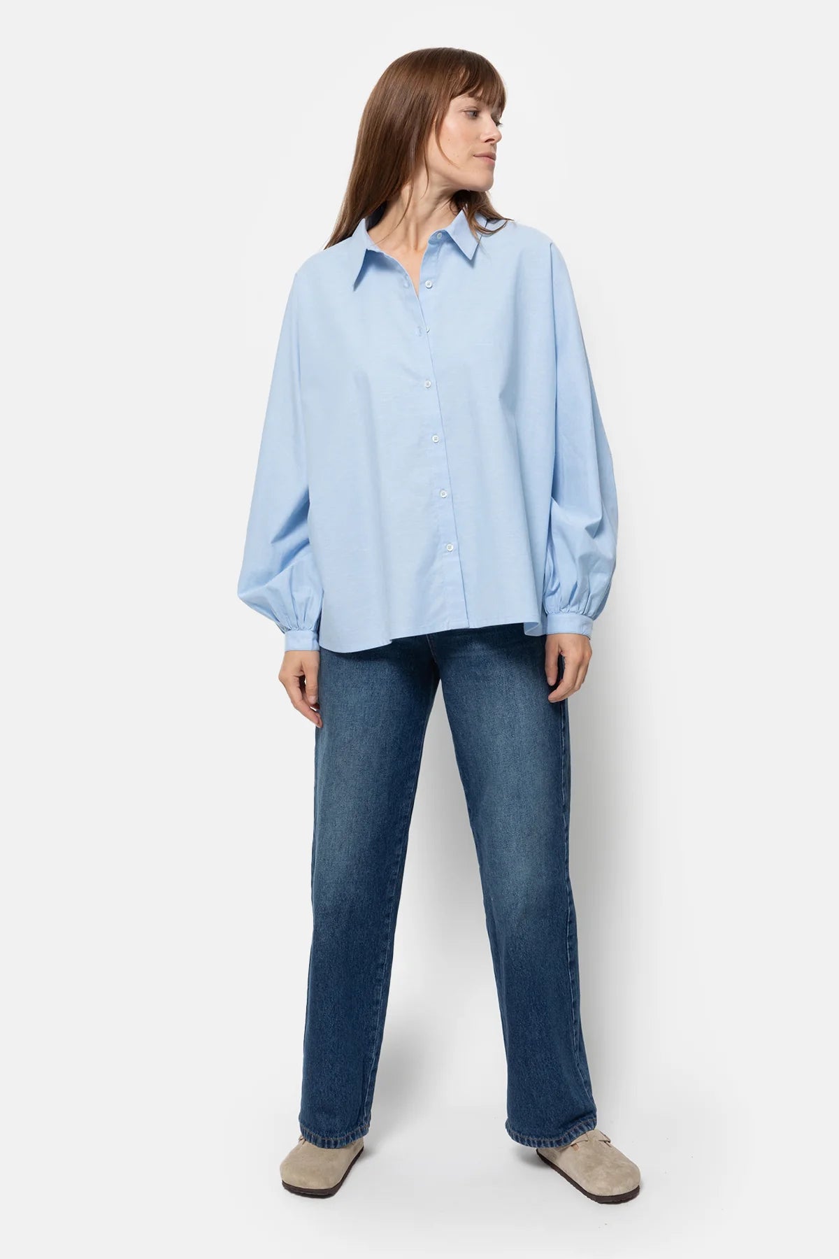Gala Poplin Shirt - Light Blue