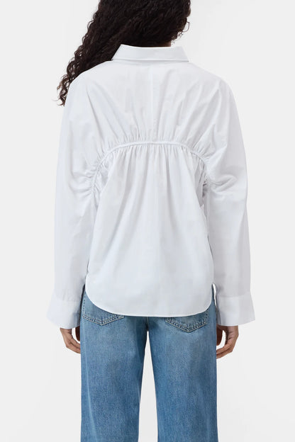 Gathered Shirt - White