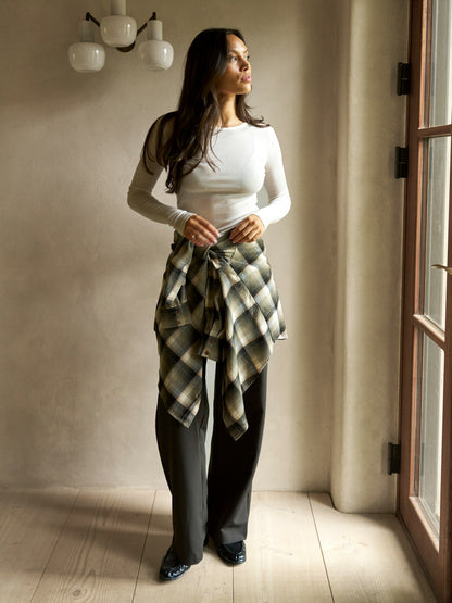 PRE-ORDER Dalma Flannel Check Shirt - Army | LEVERING EIND OKT / BEGIN NOV