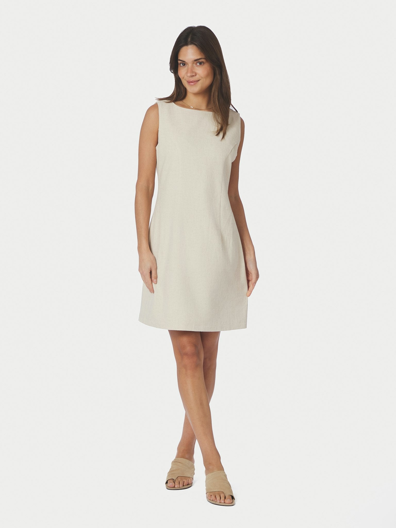 Bruna Ramie Dress - Natural