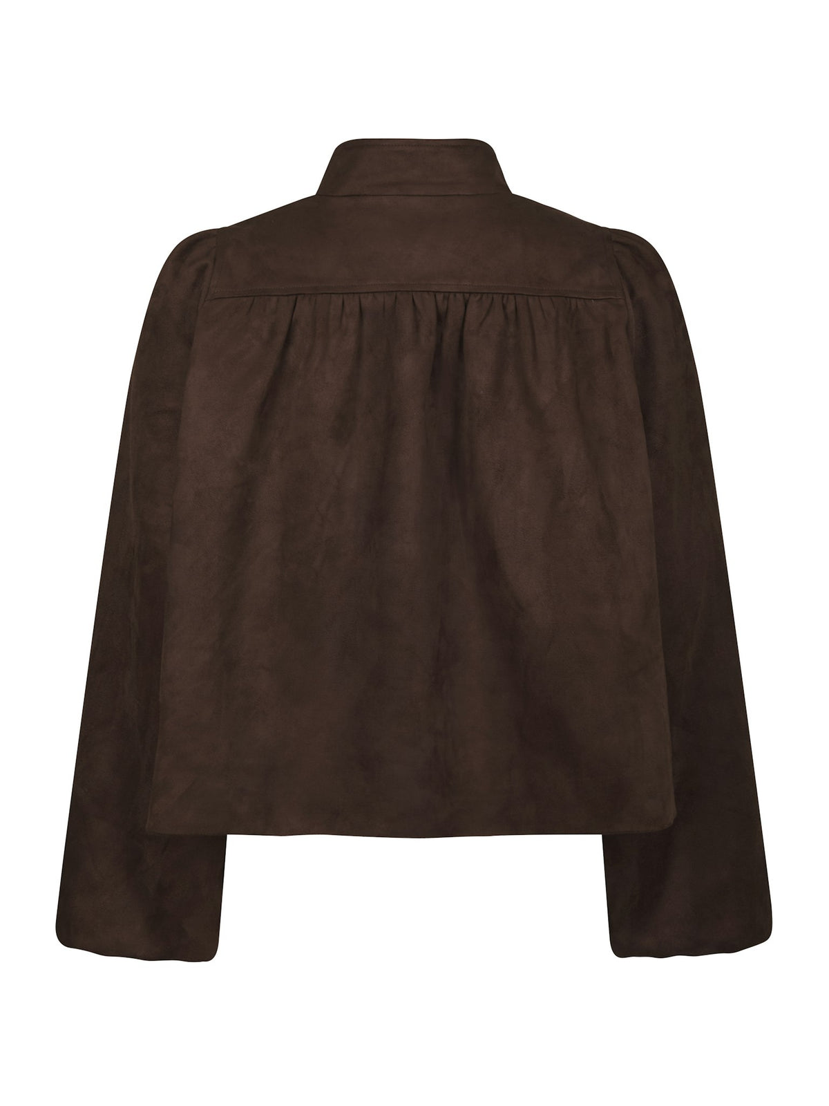 Tirsa Faux Suede Jacket - Dark Brown