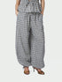 Roxane Balloon Check Pants - Black